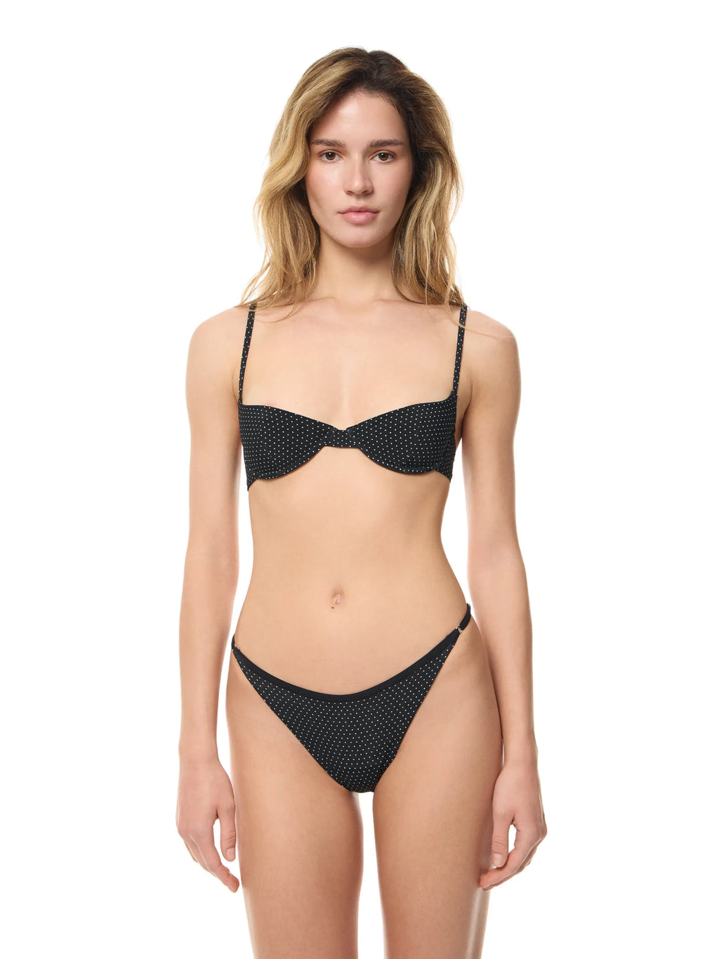 ALLIUM POLKA DOT BLACK SWIMSUIT