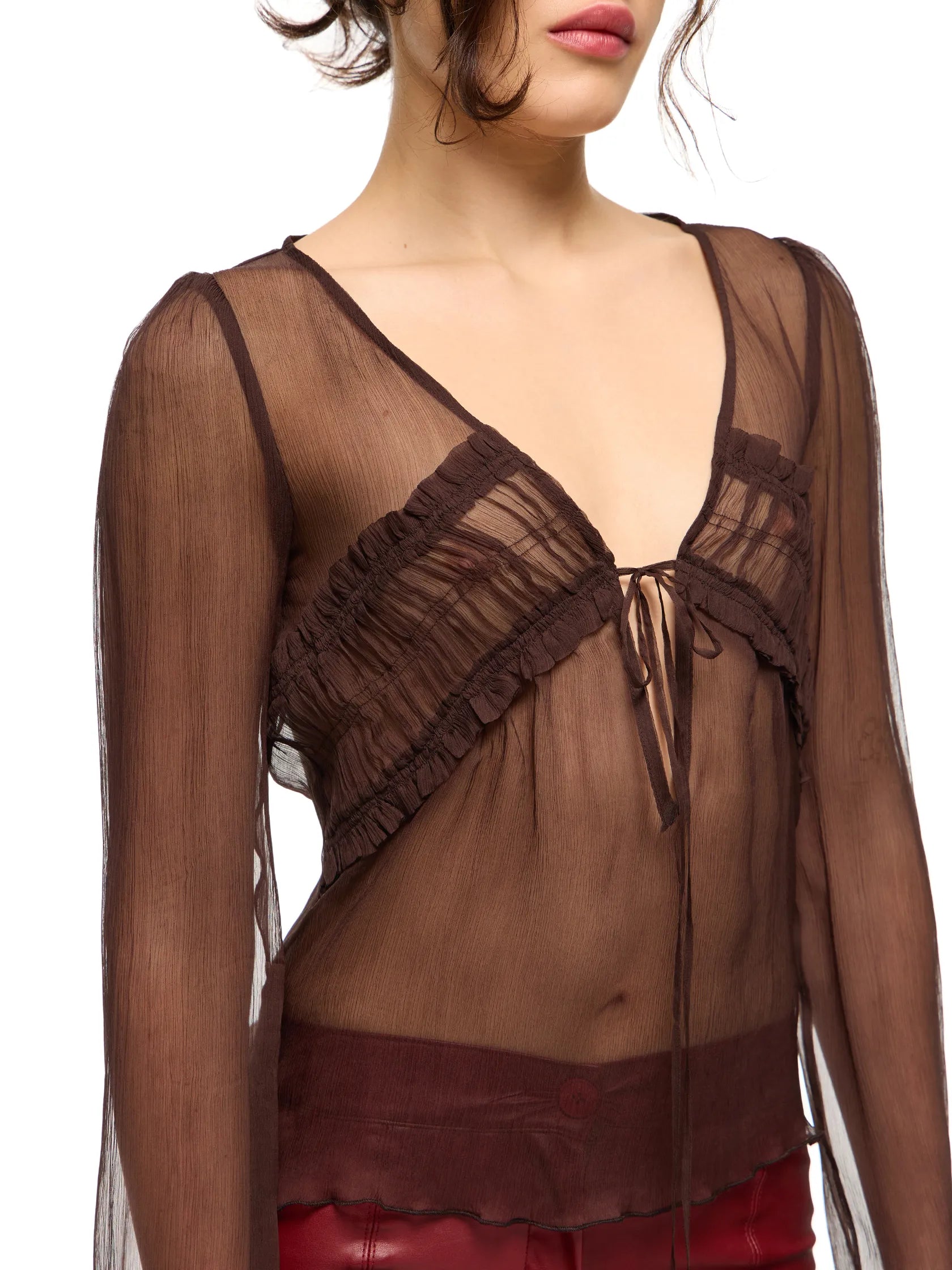 COLETTE CHOCOLATE BLOUSE