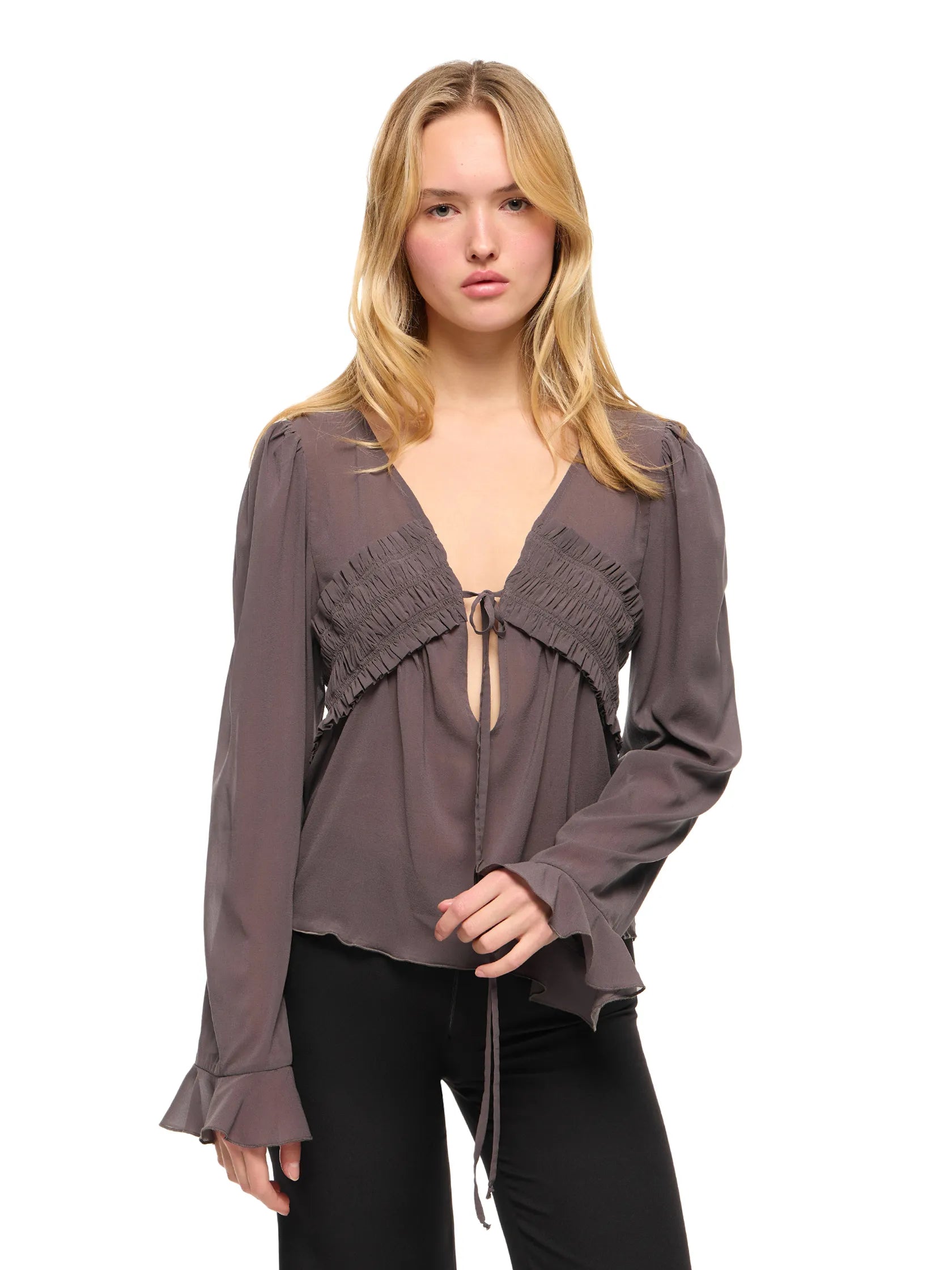 COLETTE GRAPHITE BLOUSE