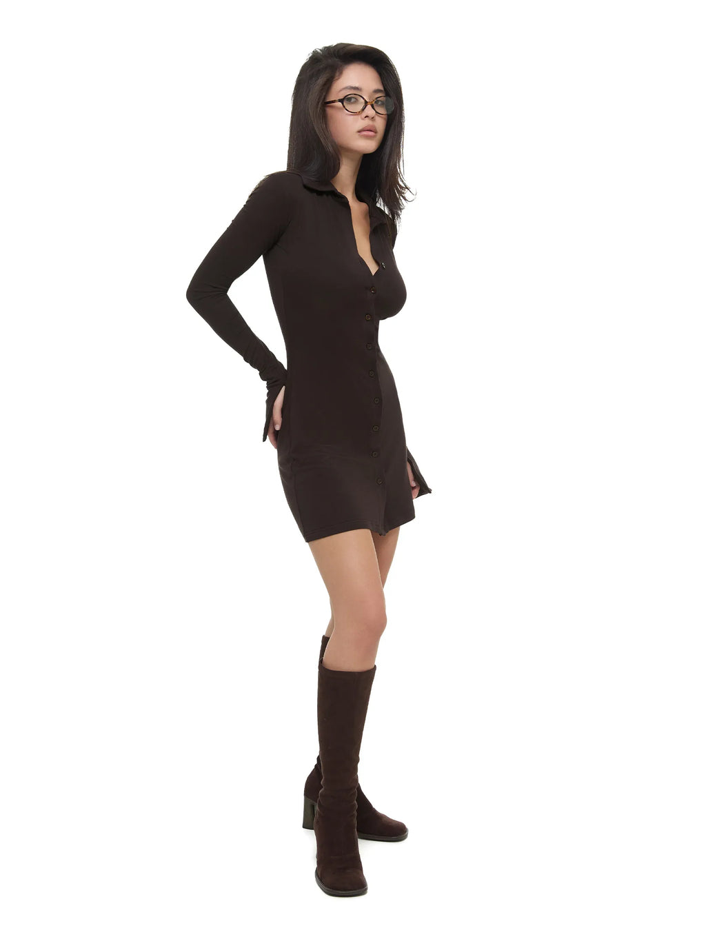 GRETA CHOCOLATE DRESS