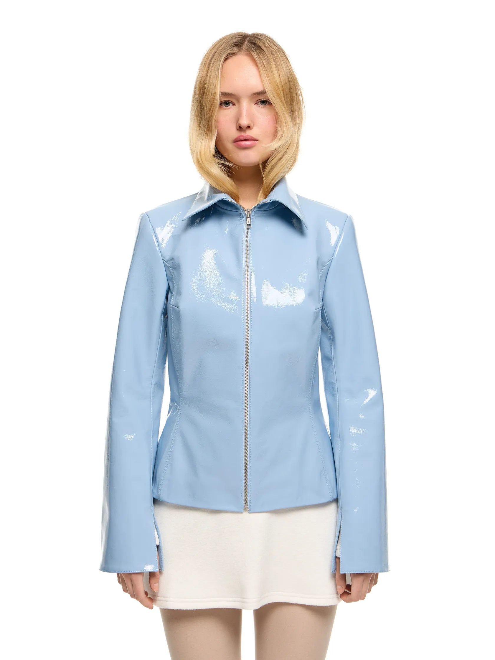 MARGAUX REAL LEATHER SKY JACKET