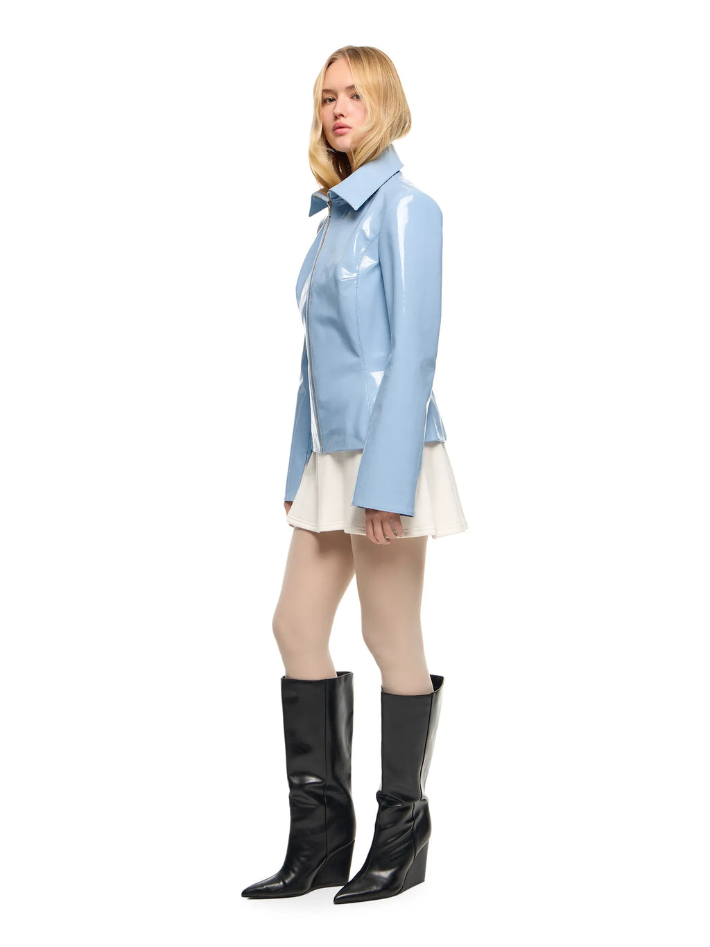 MARGAUX REAL LEATHER SKY JACKET