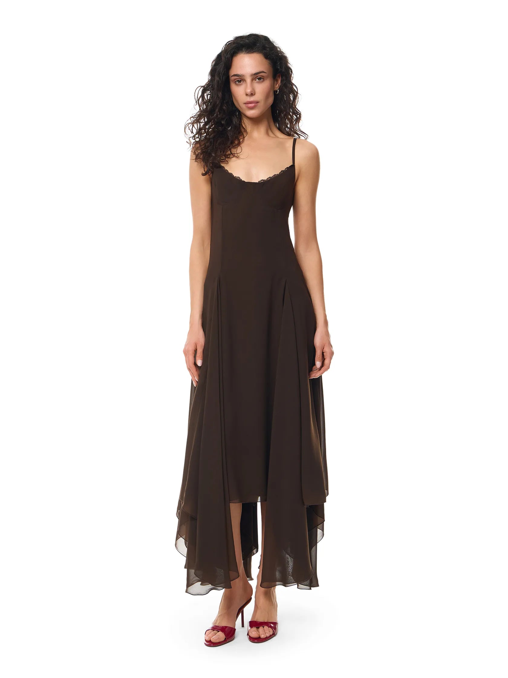 PEONY CHOCOLATE DRESS