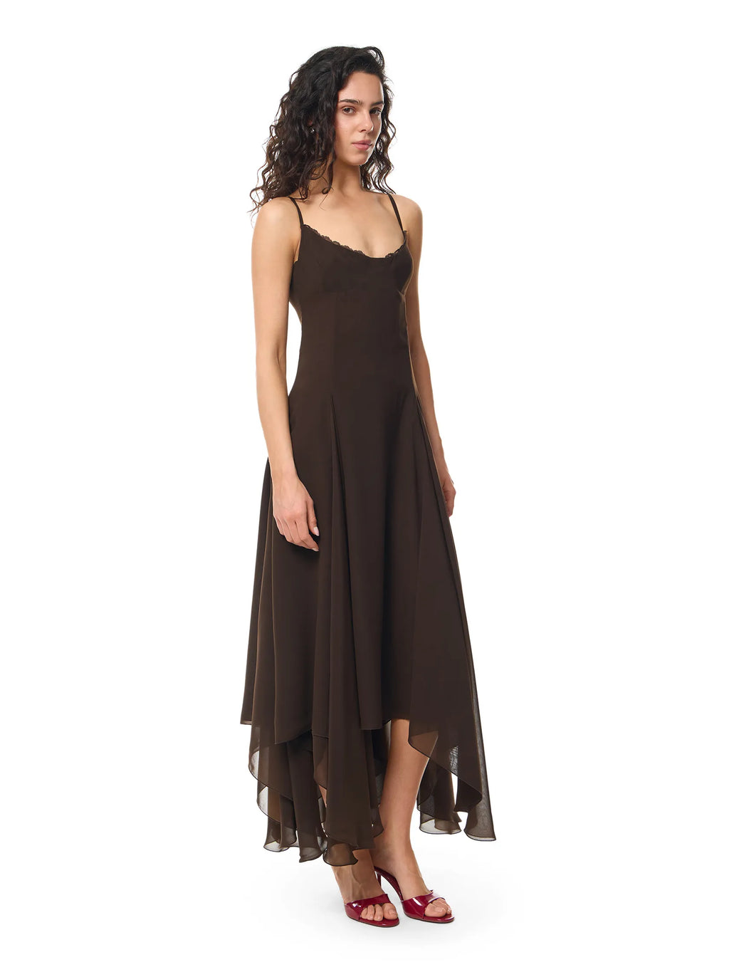 PEONY CHOCOLATE DRESS