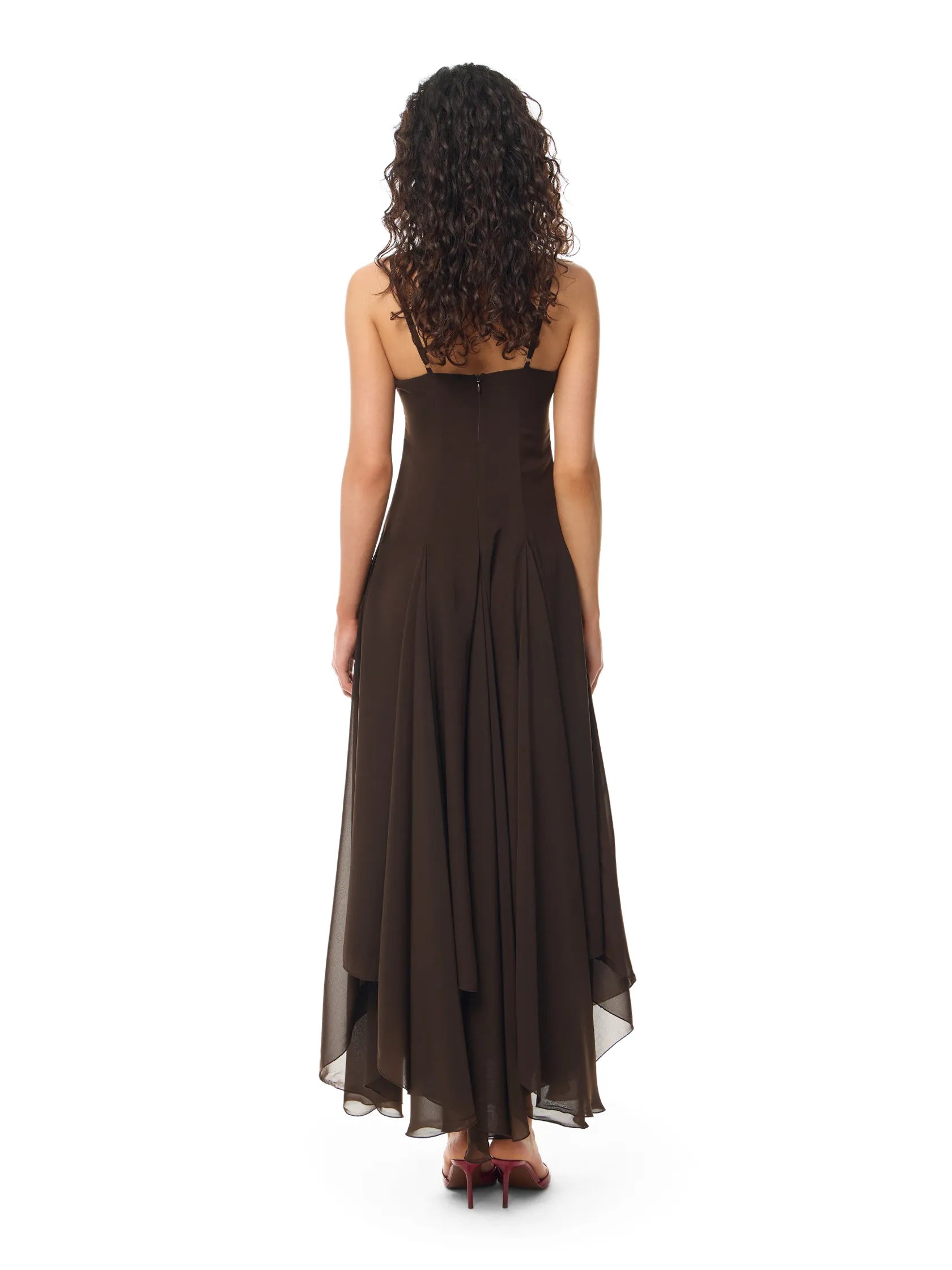 PEONY CHOCOLATE DRESS