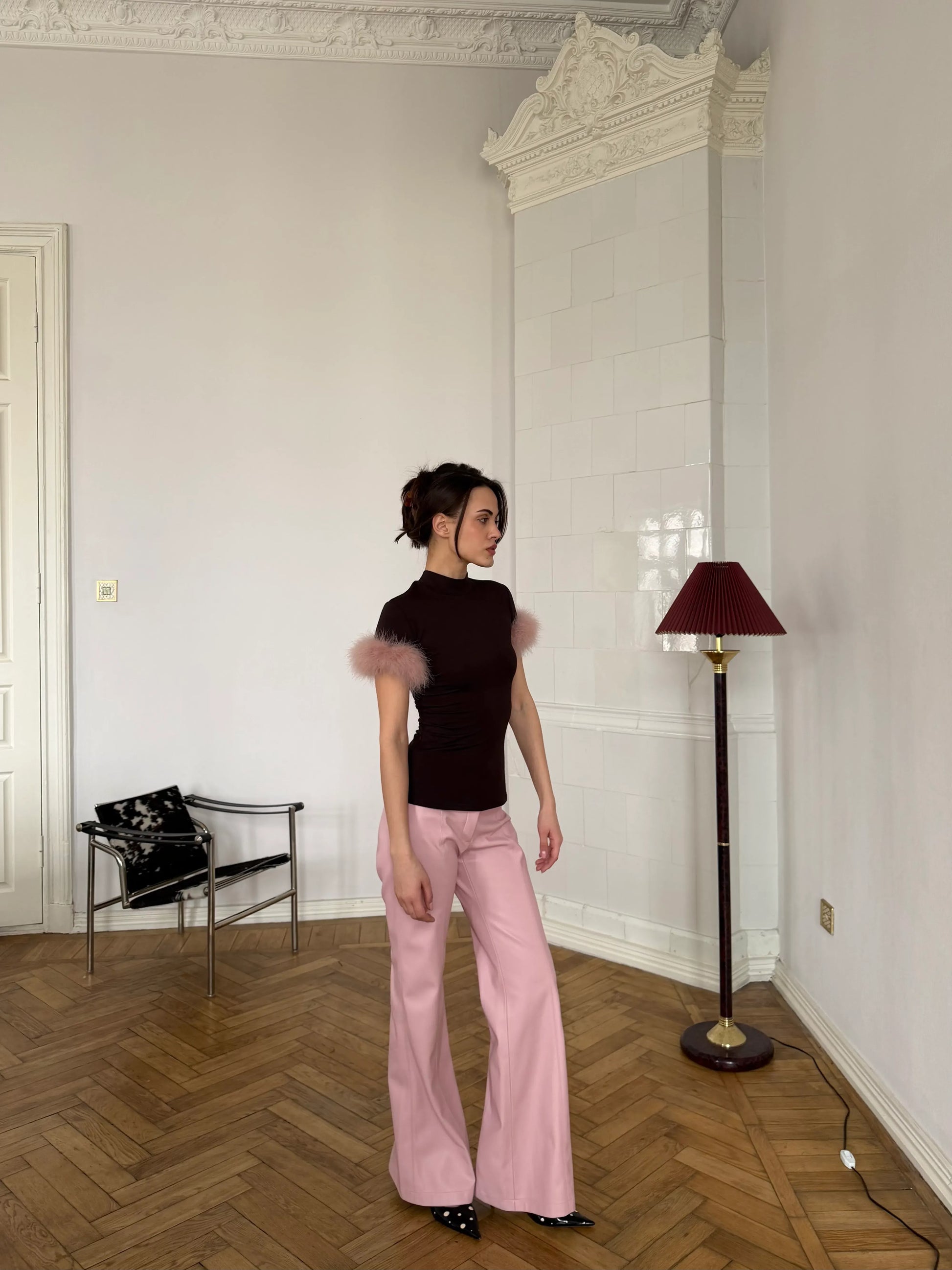 RÉVERIE TOP BROWN-PINK